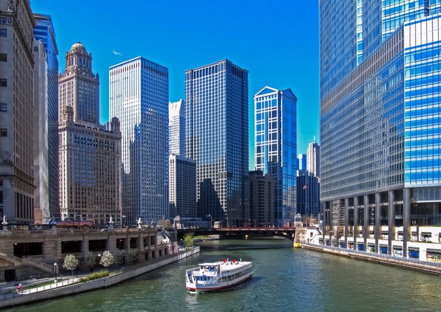 Chicago city skyline